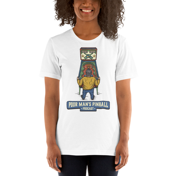 Poor Man's Pinball Podcast Retro - Super Soft Unisex T-shirt - Silverball Swag