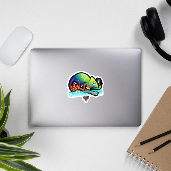 Hats Off Chameleon -  Stickers - Silverball Swag