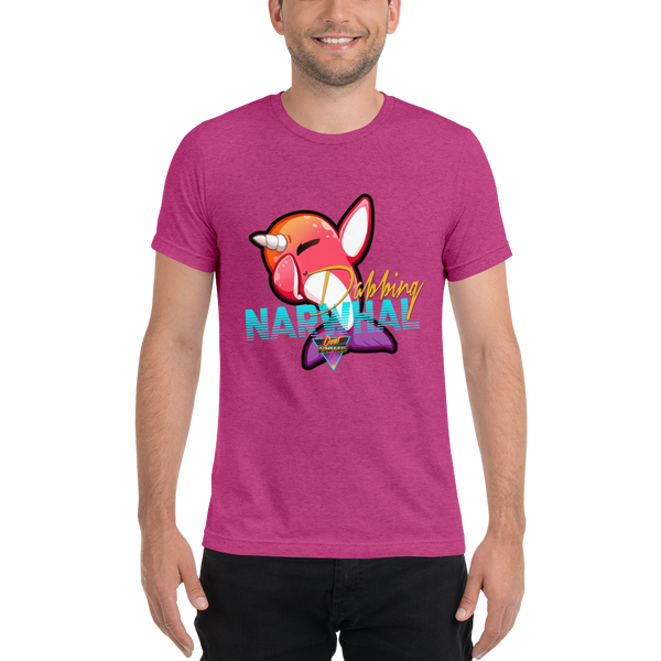 Dabbing Narwhal - Premium Tri-Blend T-shirt - Silverball Swag