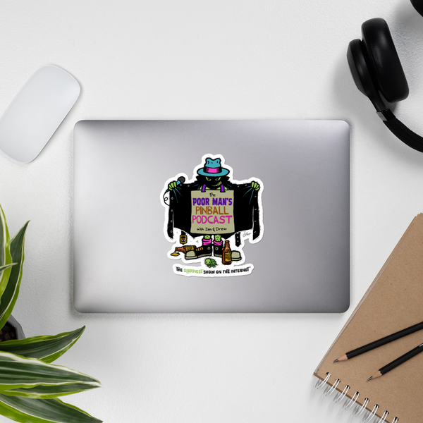 Poor Man's Pinball Podcast Franchi Design - Stickers - Silverball Swag