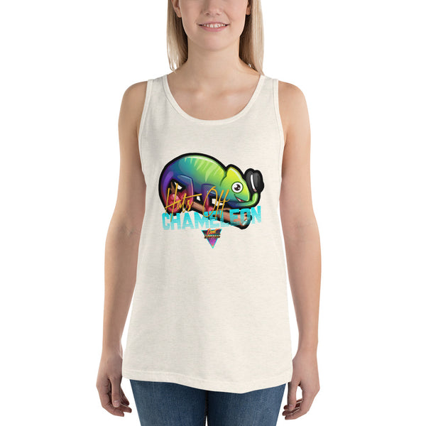 Hats Off Chameleon - Unisex Tank Top - Silverball Swag