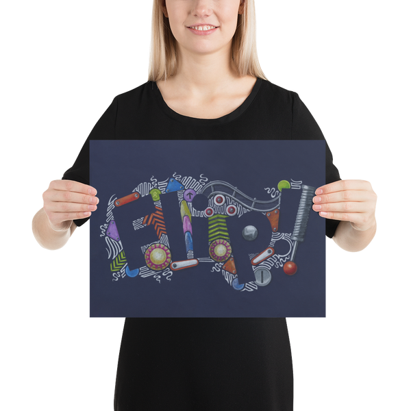 Flip Silhouette - Poster