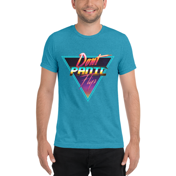 Don't Panic Flip - Premium Tri-Blend T-shirt - Silverball Swag