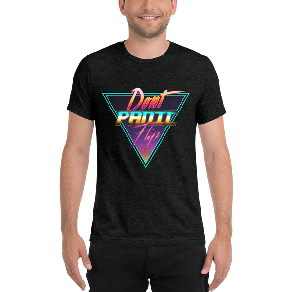 Don't Panic Flip - Premium Tri-Blend T-shirt - Silverball Swag