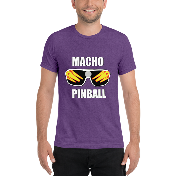 Macho Pinball - Premium Tri-Blend T-shirt - Silverball Swag