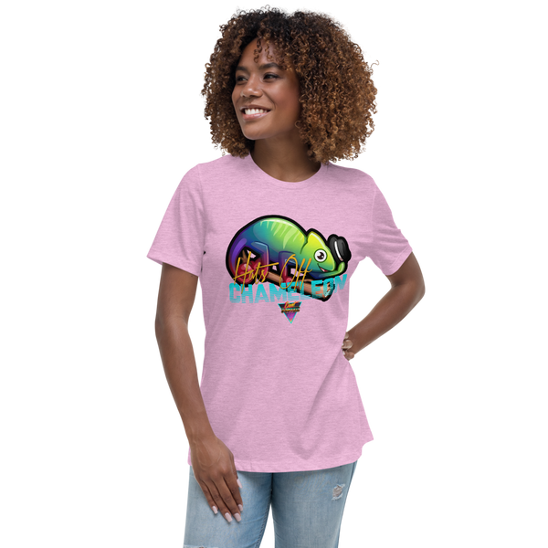Hats Off Chameleon - Women's Relaxed T-Shirt - Silverball Swag