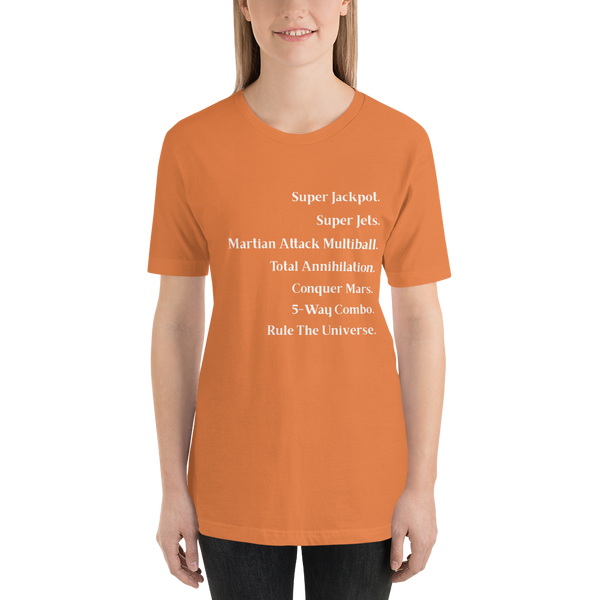 Attack From Mars AFM Objectives - Pinball Shirt - Silverball Swag