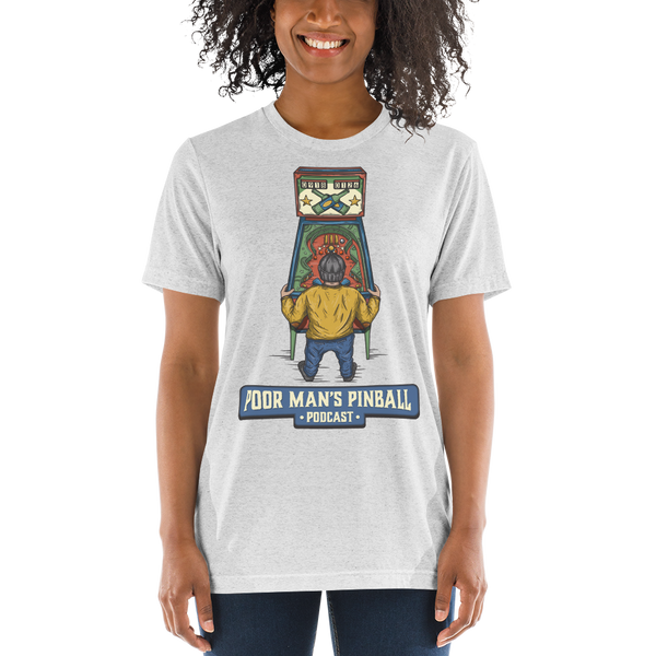Poor Man's Pinball Podcast Retro - Premium Tri-blend T-shirt - Silverball Swag