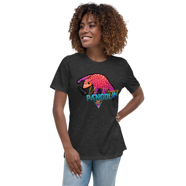 Mic Dropping Pangolin - Women's Relaxed T-Shirt - Silverball Swag