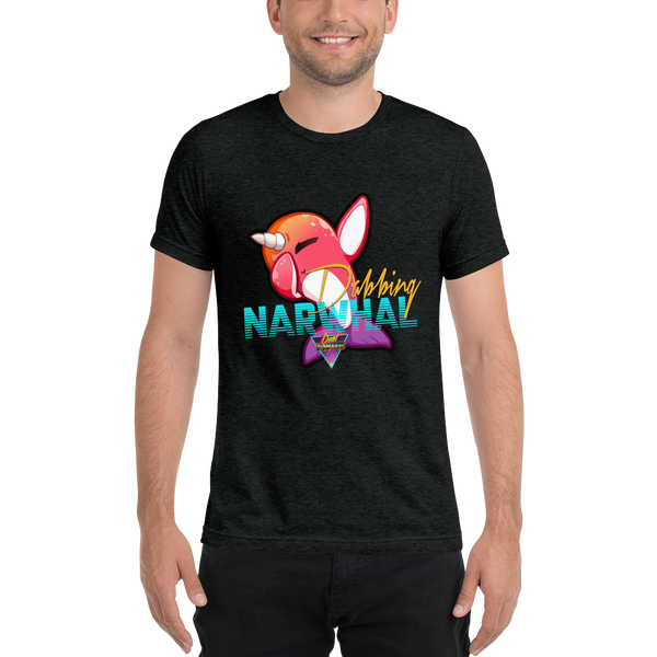 Dabbing Narwhal - Premium Tri-Blend T-shirt - Silverball Swag