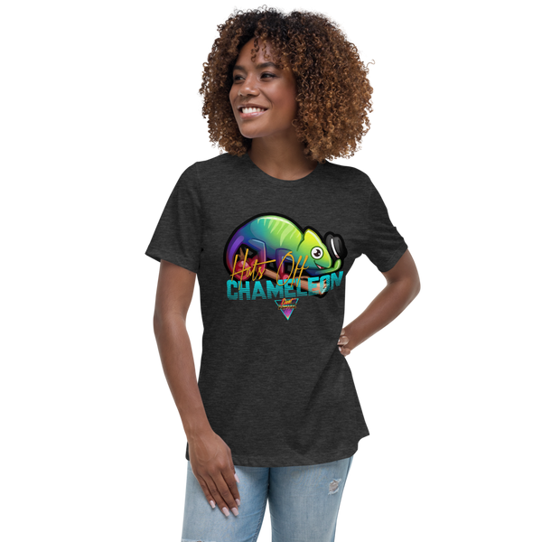 Hats Off Chameleon - Women's Relaxed T-Shirt - Silverball Swag