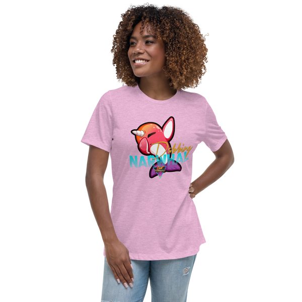 Dabbing Narwhal - Women's Relaxed T-Shirt - Silverball Swag