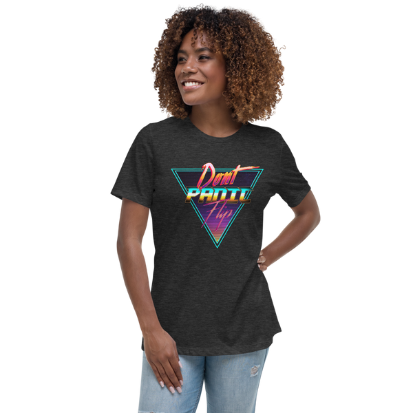 Don't Panic Flip - Women's Relaxed T-Shirt - Silverball Swag