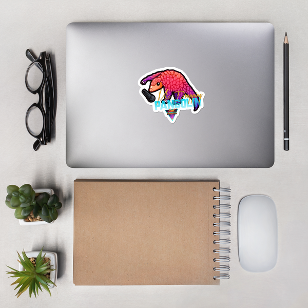 Mic Dropping Pangolin -  Stickers - Silverball Swag