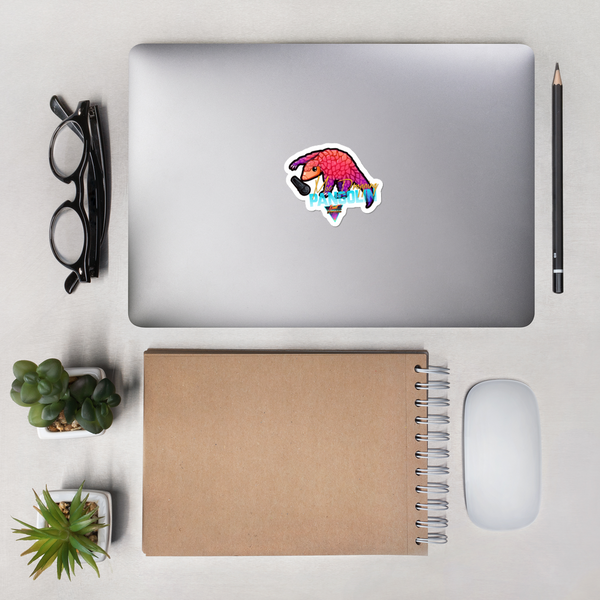 Mic Dropping Pangolin -  Stickers - Silverball Swag