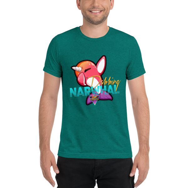 Dabbing Narwhal - Premium Tri-Blend T-shirt - Silverball Swag
