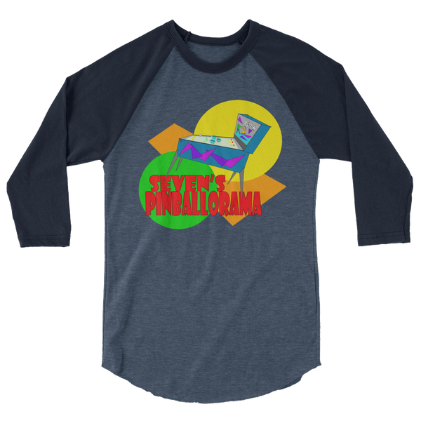 Seven's Pinballorama Pointy People - 3/4 Raglan Shirt