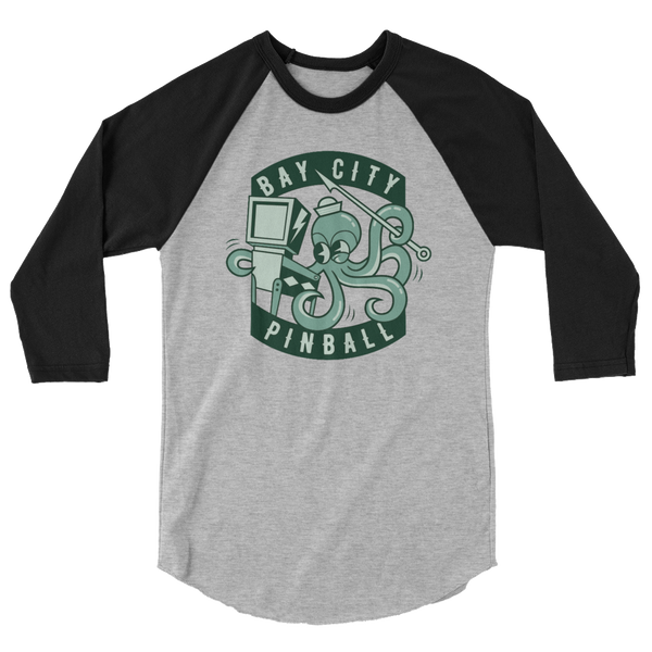 Bay City Pinball Octopus - 3/4 Sleeve Shirt