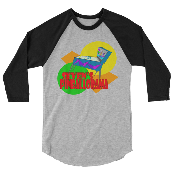 Seven's Pinballorama Pointy People - 3/4 Raglan Shirt