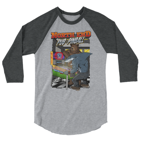 North End Pub Shark and Bear - 3/4 Sleeve Shirt
