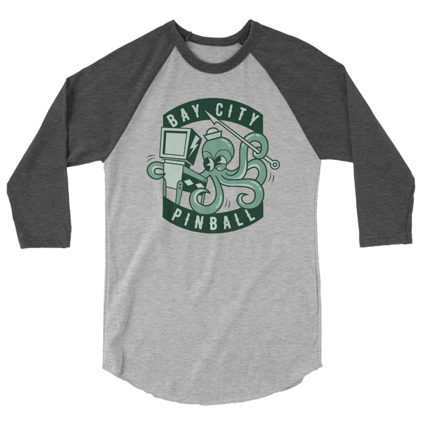 Bay City Pinball Octopus - 3/4 Sleeve Shirt