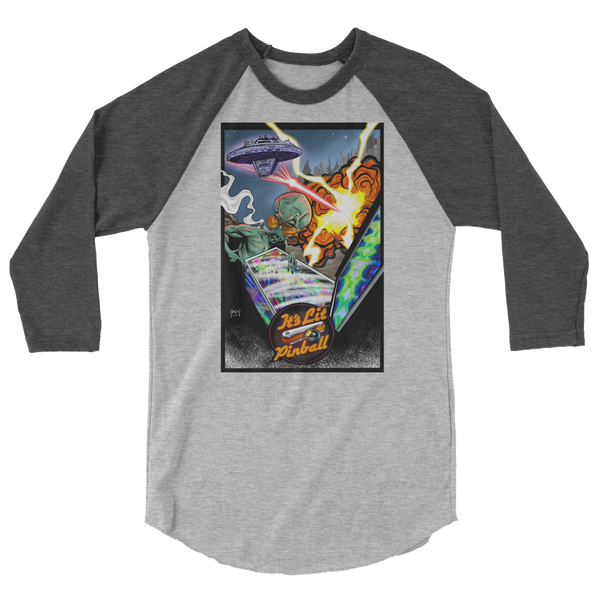 It's Lit Pinball Alien - 3/4 Sleeve Shirt