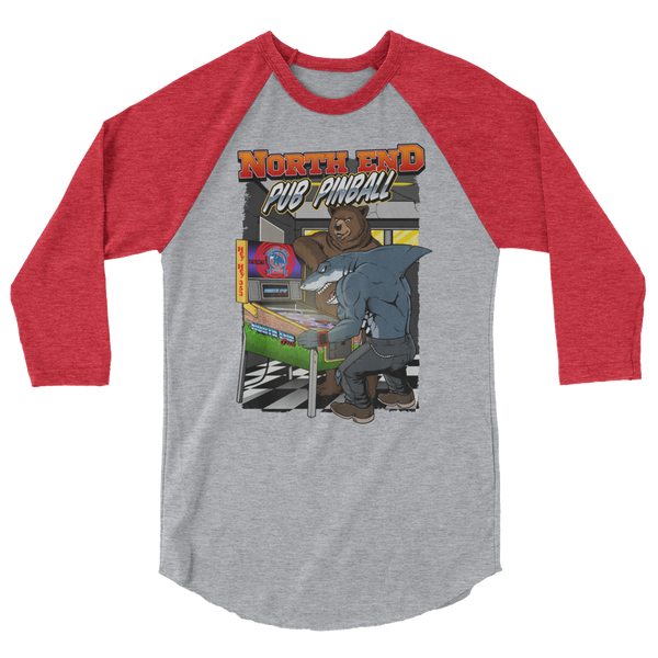 North End Pub Shark and Bear - 3/4 Sleeve Shirt