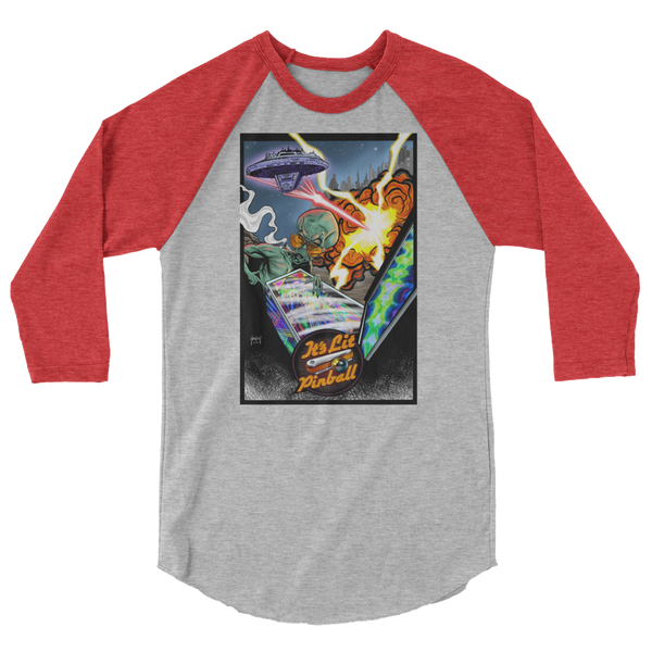 It's Lit Pinball Alien - 3/4 Sleeve Shirt