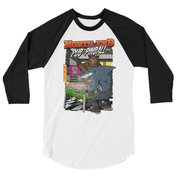 North End Pub Shark and Bear - 3/4 Sleeve Shirt