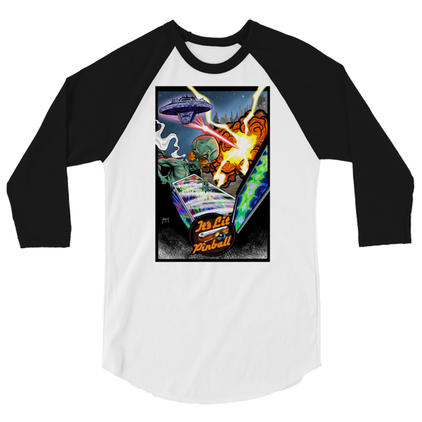 It's Lit Pinball Alien - 3/4 Sleeve Shirt