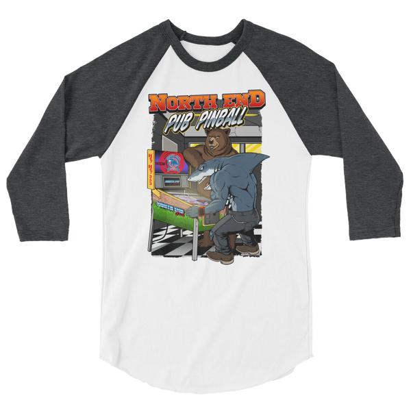 North End Pub Shark and Bear - 3/4 Sleeve Shirt