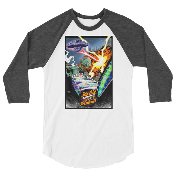 It's Lit Pinball Alien - 3/4 Sleeve Shirt
