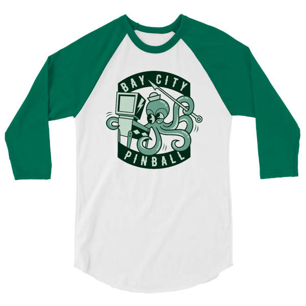 Bay City Pinball Octopus - 3/4 Sleeve Shirt