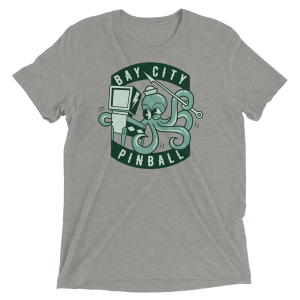 Bay City Pinball Octopus - Premium Triblend T-shirt