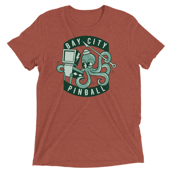 Bay City Pinball Octopus - Premium Triblend T-shirt