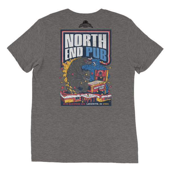 North End Pub Godzilla - Premium Tri-Blend T-Shirt