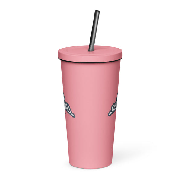 Silverball Swag - Insulated tumbler with a straw