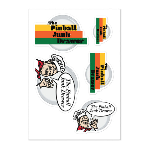 The Pinball Junk Drawer - Sticker sheet