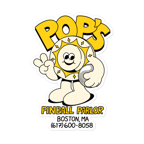 Pop's Pinball Parlor New Design - Stickers