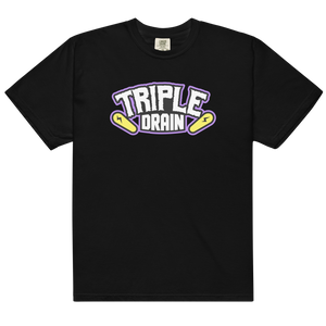 Triple Drain (White) - Heavyweight T-shirt