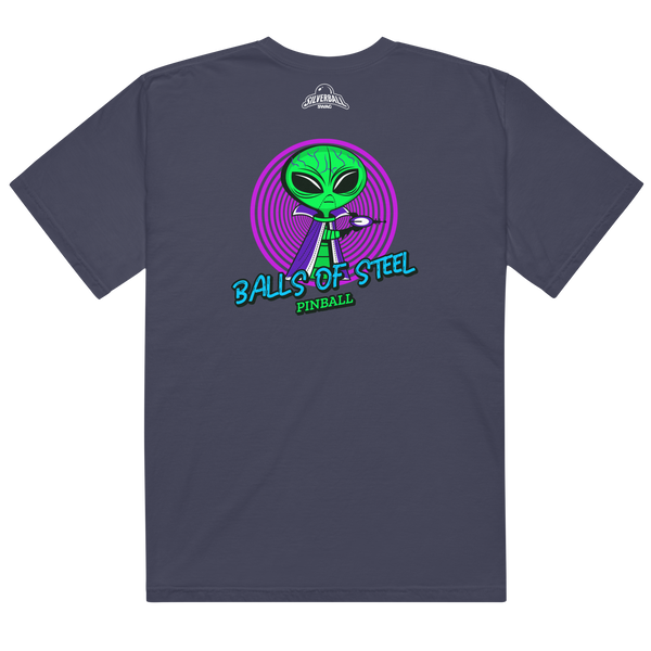 Balls of Steel w/ Alien Back - Heavyweight T-shirt