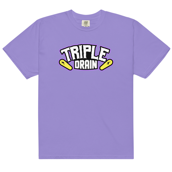 Triple Drain (White) - Heavyweight T-shirt
