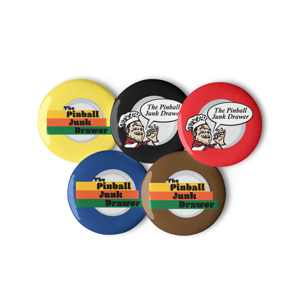 The Pinball Junk Drawer - Set of pin buttons