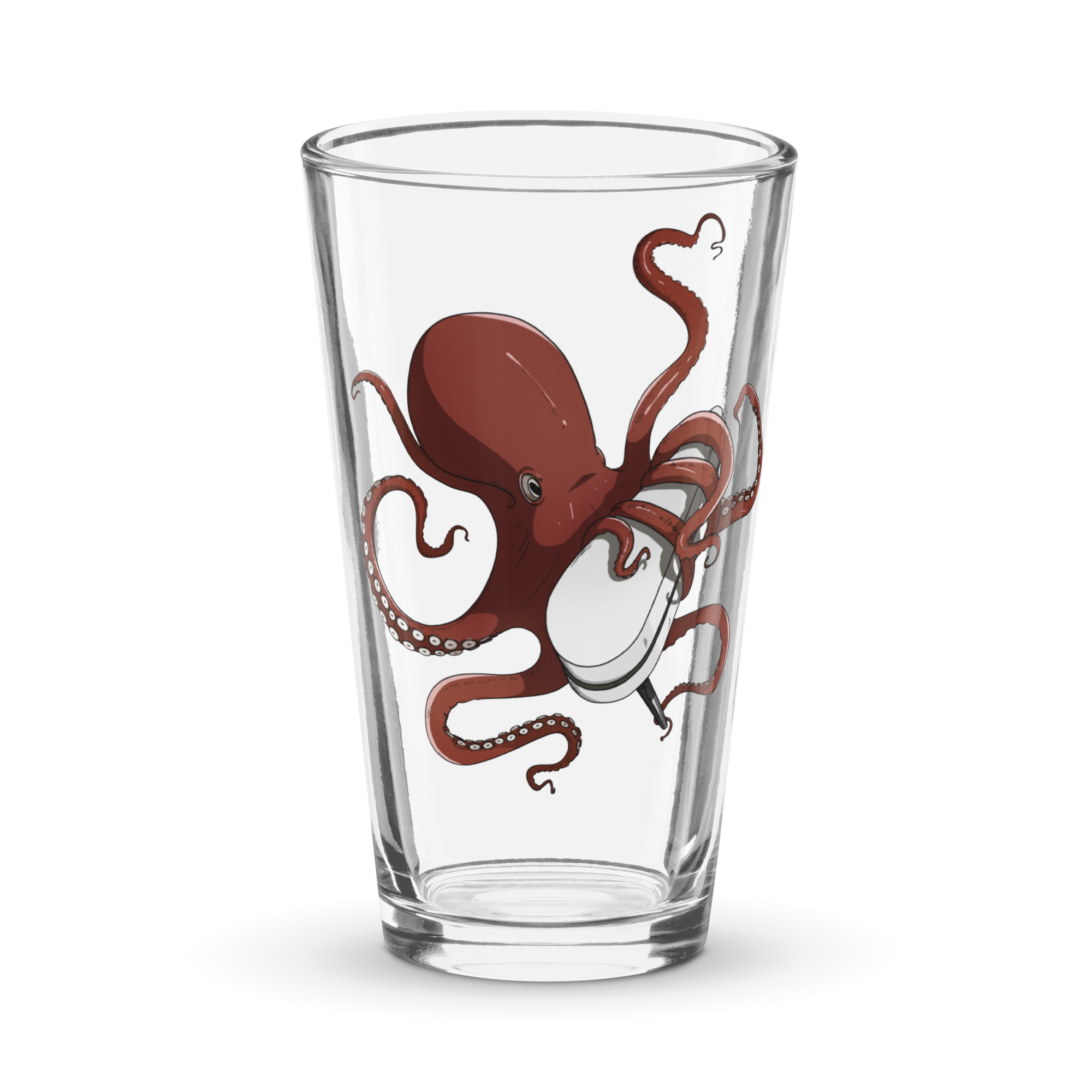 Octopus Flipper - Pint glass
