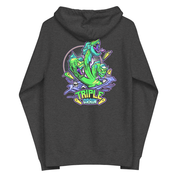 Triple Drain Hydra (White Front - Full Color Back) - Zip Hoodie
