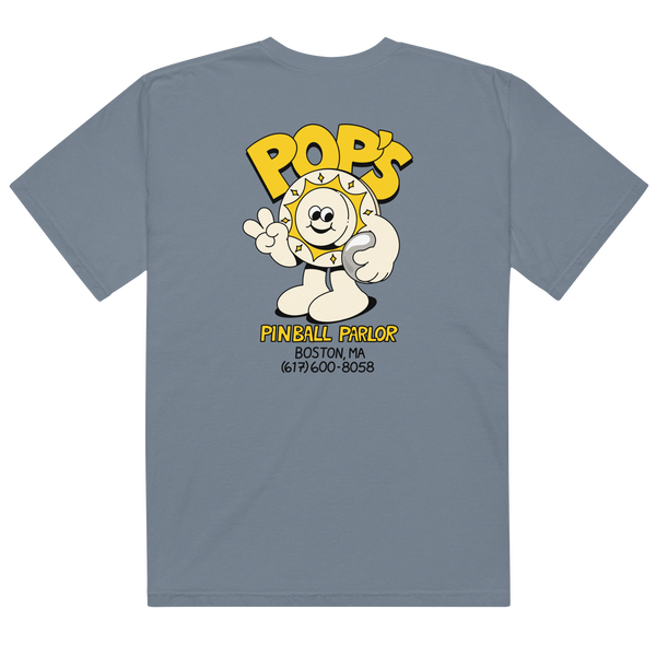 Pop's Pinball Parlor New Design w/ Back - Heavyweight t-shirt