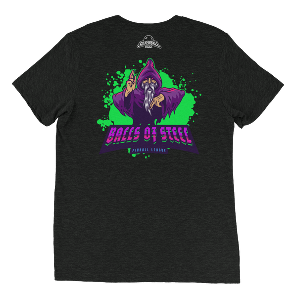 Balls of Steel w/ Wizard Back - Premium Tri-blend T-shirt