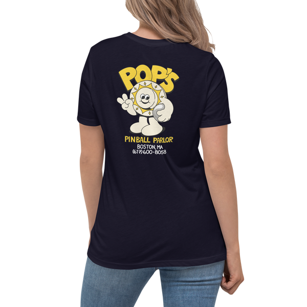 Pop's Pinball Parlor New Design w/ Back - Women's Relaxed T-Shirt