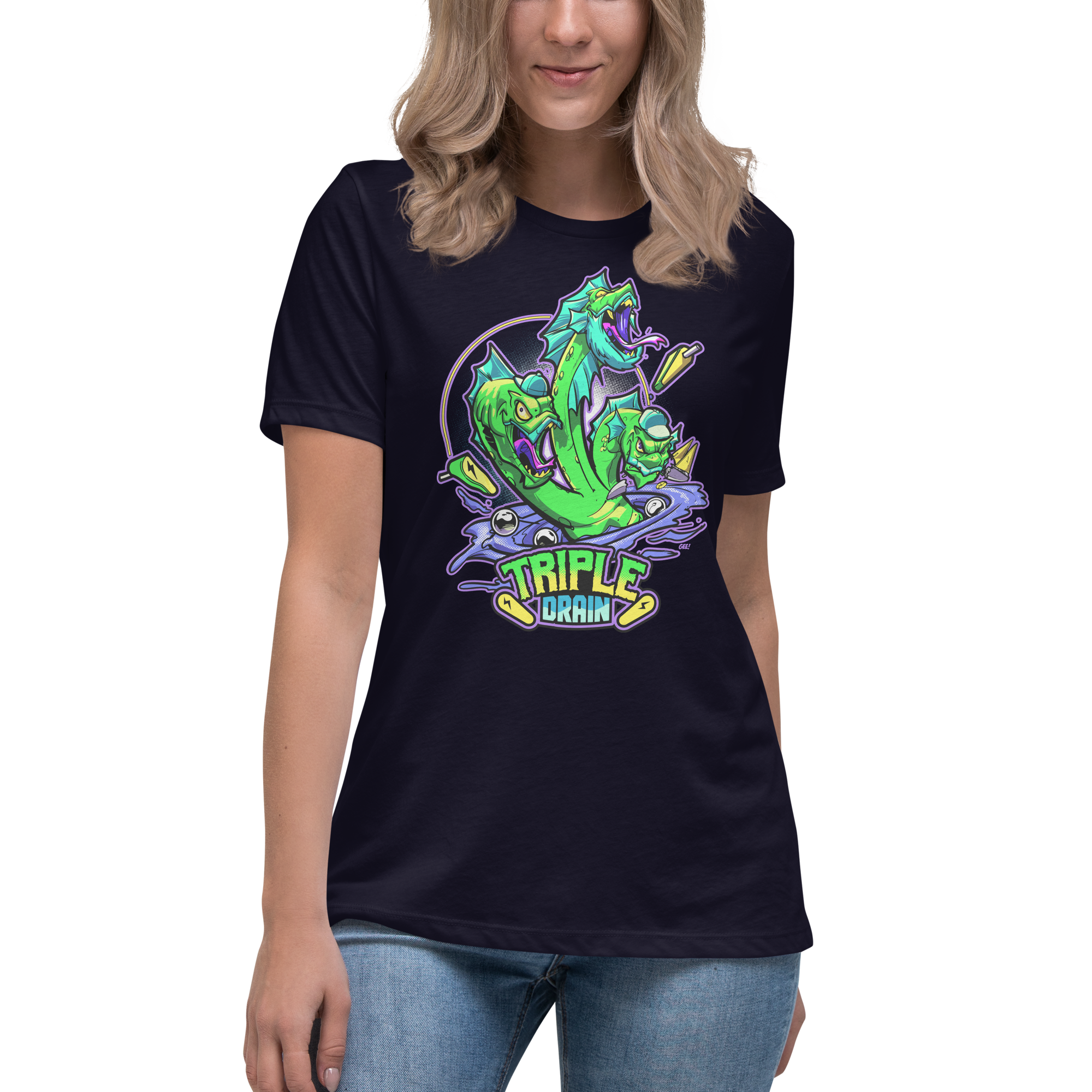 Triple Drain Hydra - Women's Relaxed T-Shirt