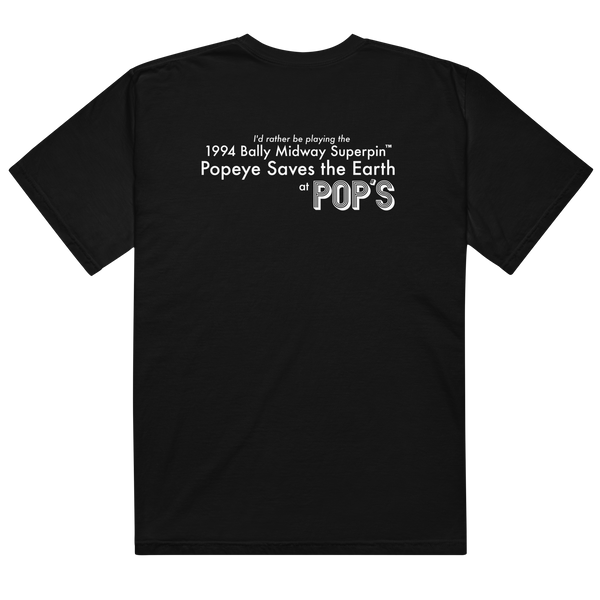 Pop's Pinball Parlor w/ Back - Heavyweight t-shirt